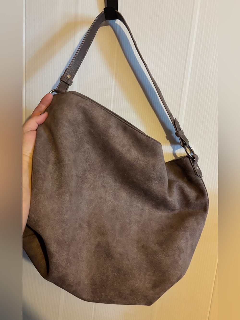 Old Navy Faux Suede Slouchy Shoulder Hobo Bag